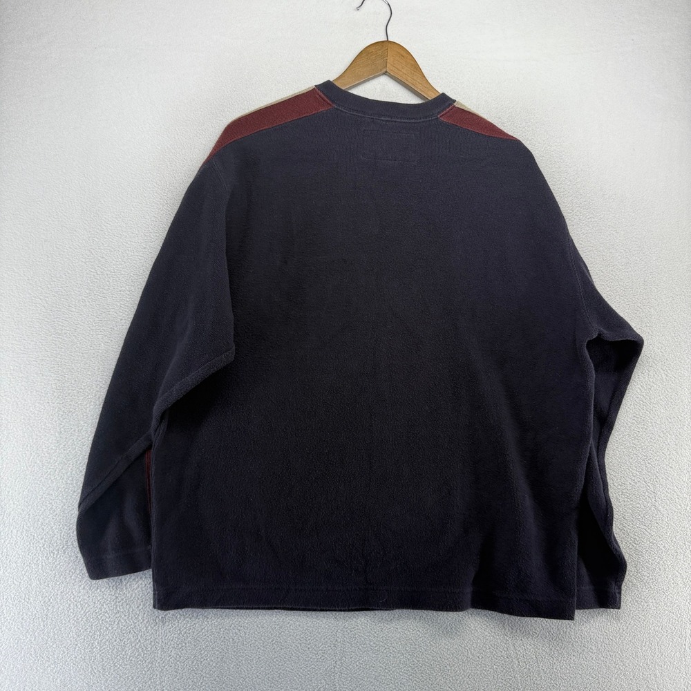 Vintage Abercrombie Fitch Shirt men's Large Blue Red Thick Heavyweight Blank 90s - Picture 6 of 7